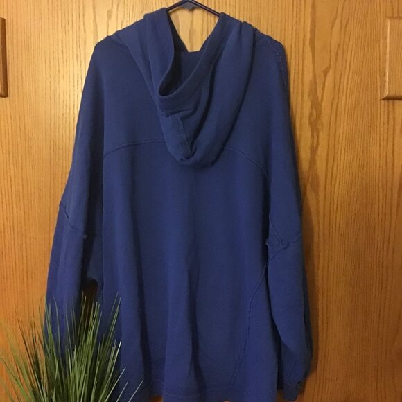 Free People Blue Oversized Hoodie - Picture 3 of 6